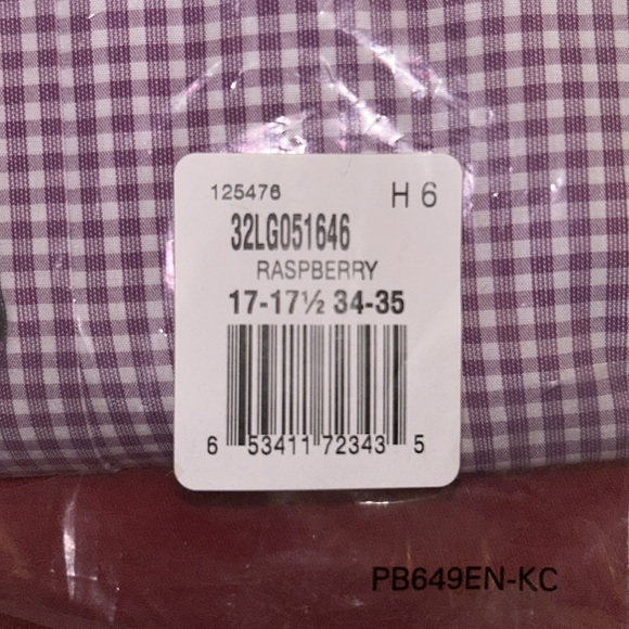 Unlisted: by Kenneth Cole: XL Slim Fit LongSleeve: Raspberry Plaid - Picture 5 of 5